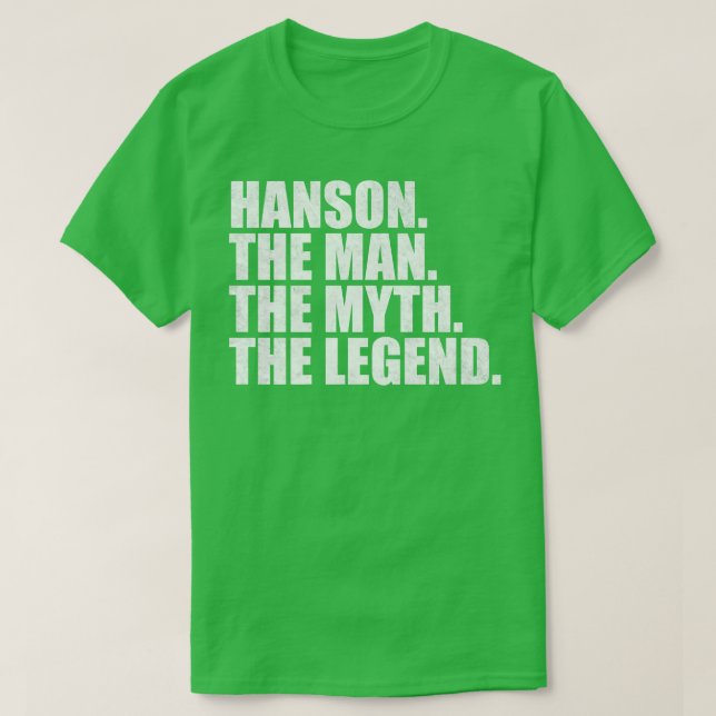 Hanson Hanson Familienname Hanson Nachname Hanson  T-Shirt (Design vorne)