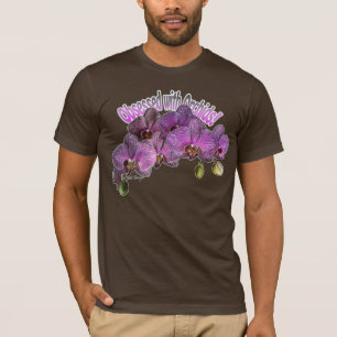 Hanté avec le T-shirt d'orchidées