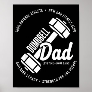 Hantel-Vater Fitnessstudio Lebensstil Vater Workou Poster