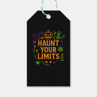 Hantieren Sie Ihre Grenzen Neon Halloween Geschenkanhänger