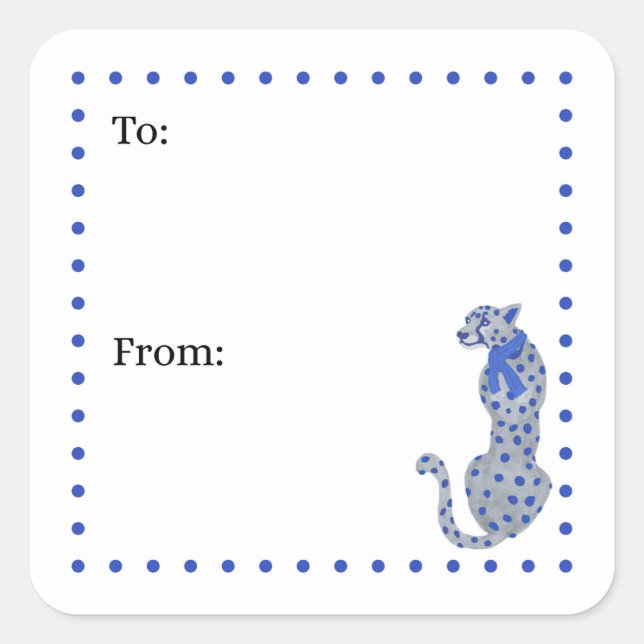 Hanukah Cheetah Gift Sticker (Devant)