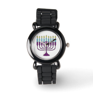 Hanukah Menorah Armbanduhr