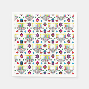 Hanukiah Hanukkah Menorah Party Time Serviette