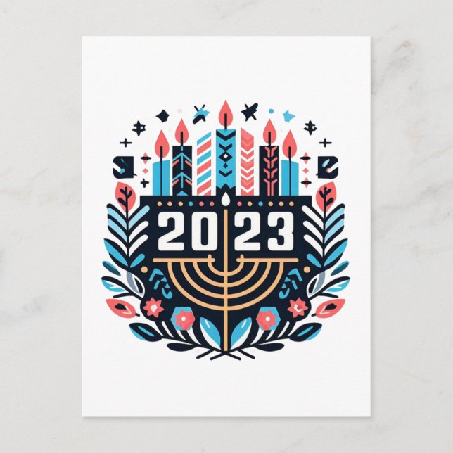 Hanukka 2023 postkarte (Vorderseite)