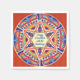 Hanukka Dreidel Design Serviette