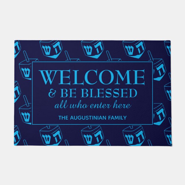 Hanukka Dreidel WELCOME Fußmatte (Vorderseite)