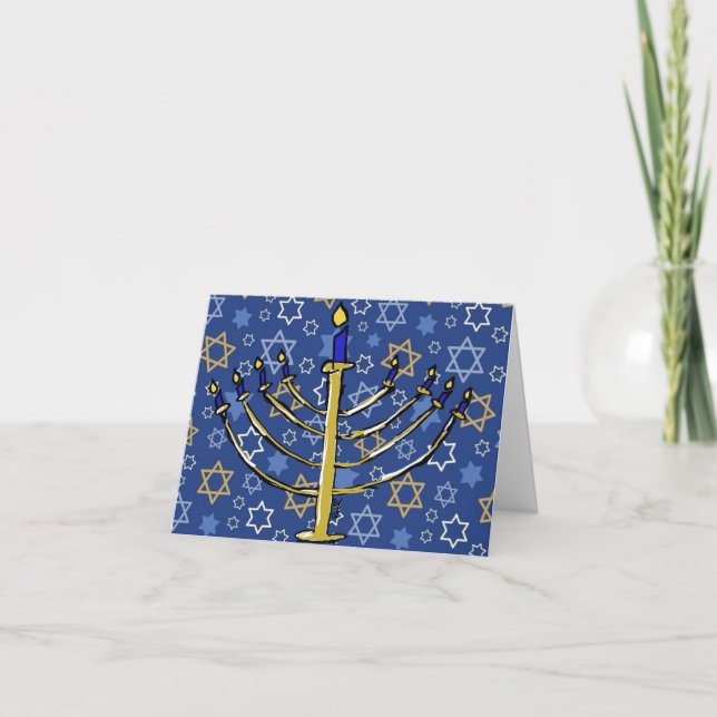 Hanukka Grußkarte Dankeskarte (Vorderseite)