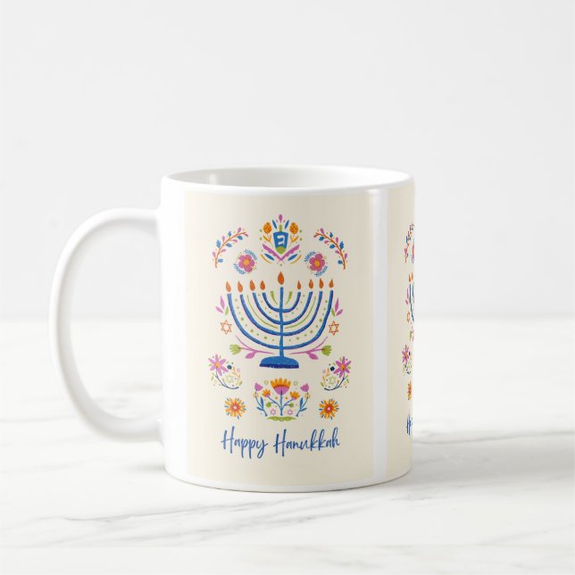 Hanukka, Minnorah Kaffeetasse (Links)