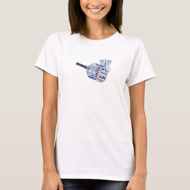 Hanukka-Pickleball T-Shirt (Vorderseite)