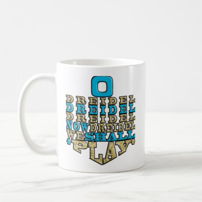 Hanukka Tasse "O Dreidel Dreidel Dreidel..." (Links)