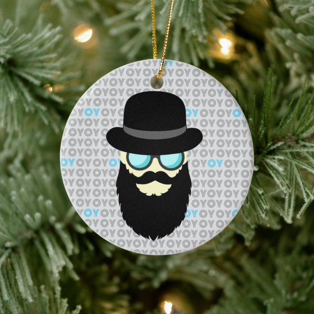 Hanukka und Weihnachten Keramik Ornament (Baum)