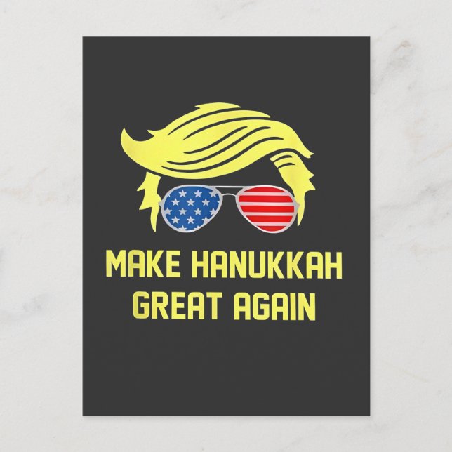 Hanukka wieder groß machen Trump jüdisch Postkarte (Vorderseite)