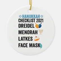 Hanukkah 2021 Checklist Dreidel Menorah Gesichtsma