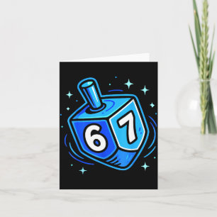 Hanukkah 67 Sechs Sieben Junge Mädchen Kinder 67 M Karte