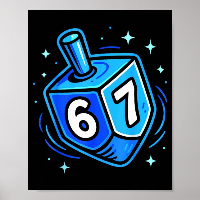 Hanukkah 67 Six Seven Boy Girl Kids 67 Meme Hanukk Poster (Vorne)