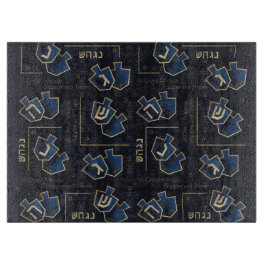 Hanukkah A Great Miracle Navy Blue Schneidebrett