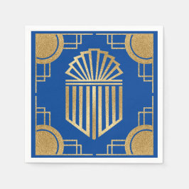 Hanukkah Art Deco Serviette