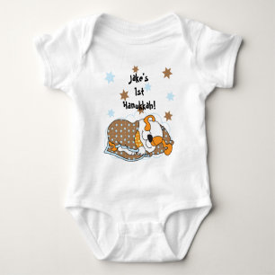 Hanukkah Baby Body Anzug/Hund/Braun Orange Strampler