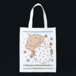Hanukkah Baby Boy Tote Bag Wiederverwendbare Einkaufstasche<br><div class="desc">Happy Baby Boy, weiße 2-seitige Tasche. Alle Designelemente können bearbeitet werden. Alle bearbeitbaren Texte können gelöscht und durch eine eigene Nachricht ersetzt werden. Verwenden Sie Ihre Lieblingsfarbe, Schriftart und Stil. Happy Hanukkah/Chanukah! Stil: Wiederverwendbare Beutel Grün gehen und retten den Planeten mit unserer wiederverwendbaren Lebensmitteltasche! Diese Tasche ist aus einem leichten...</div>