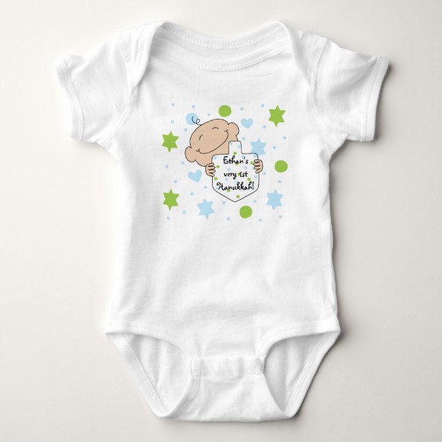 Hanukkah Baby Boy's Jersey Body Anzug Baby Strampler (Vorderseite)
