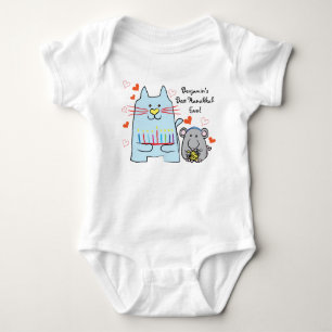 Hanukkah Baby Jersey Body Anzug/Blue Cat und Maus Baby Strampler