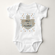 Hanukkah Baby Jersey Bodysuit Personalisiert.