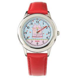 Hanukkah Ballerina Cat Watch Personalize Armbanduhr