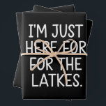 Hanukkah bin ich nur für die Latkes jüdisch hier Geschenkpapier Set<br><div class="desc">Hanukkah Ich bin gerade hier für den jüdischen Urlaub der Latkes</div>