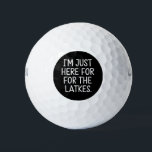 Hanukkah bin ich nur für die Latkes jüdisch hier Golfball<br><div class="desc">Hanukkah Ich bin gerade hier für den jüdischen Urlaub der Latkes</div>