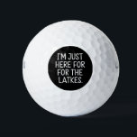 Hanukkah bin ich nur für die Latkes jüdisch hier Golfball<br><div class="desc">Hanukkah Ich bin gerade hier für den jüdischen Urlaub der Latkes</div>