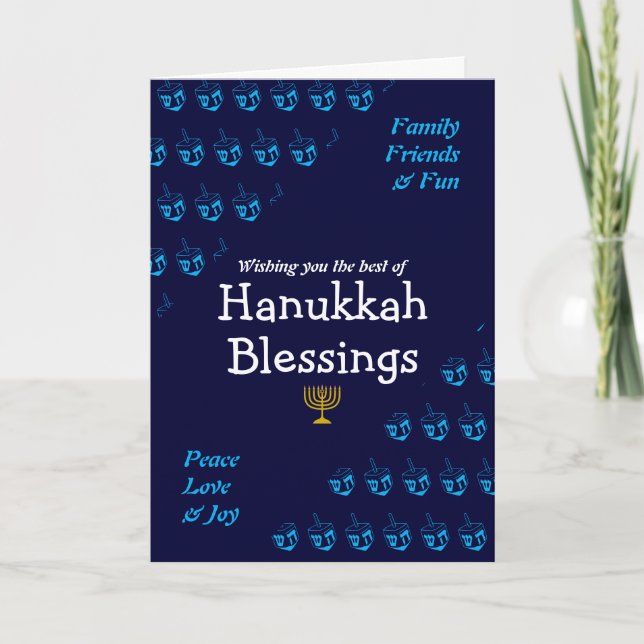 HANUKKAH BLESSINGS FEIERTAGSKARTE (Vorderseite)