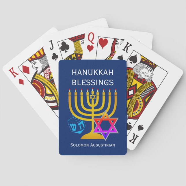 HANUKKAH BLESSINGS SPIELKARTEN (Rückseite)