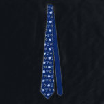 Hanukkah Blue Menorah Dreidel Pattern Chanukah Krawatte<br><div class="desc">Cool Hanukkah necktie in pretty blue with a cool pattern of Judaism star,  dreidel for fun Chanukah games,  and the Jewish menorah for the holiday.</div>