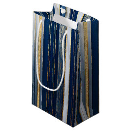 Hanukkah Blues Stripes Blue White Kleine Geschenktüte