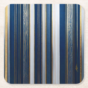 Hanukkah Blues Stripes Blue White Rechteckiger Pappuntersetzer
