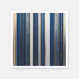 Hanukkah Blues Stripes Blue White Serviette