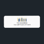 Hanukkah Candles Ferien<br><div class="desc">Persönlich gestalten Sie Ihre Urlaubssendungen mit diesem lustigen hanukkah-Kerzen-Rücksenderetikett und finden Sie weitere Koordinationsgegenstände in unserer Sammlung "Happy Hanukkah Candles".</div>