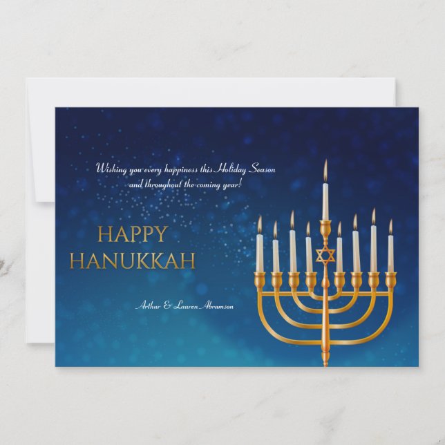 Hanukkah Candles Holiday Card Feiertagskarte (Vorderseite)