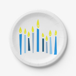 Hanukkah Candles Pappteller