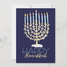 Hanukkah Card Blue Feiertagskarte
