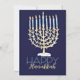 Hanukkah Card Blue Feiertagskarte