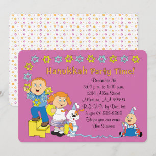 Hanukkah Card Party Einladung 7" x 5" Personalisie