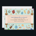 Hanukkah Celebration Einladung<br><div class="desc">Bei Hanukkah Einladung with a background of Hanukkah elementand an open Torah to hold your celebration details. (Light vector created by freepik - www.freepik.com) The card is easy to customize with your wording, machen, machen, machen, was Mitbewohner und paper shape options. Nicht exakt what you're looking for? All our products...</div>