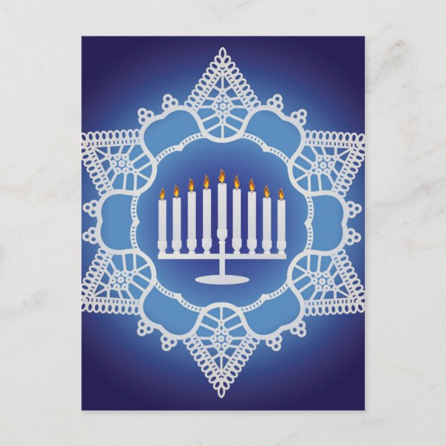 Hanukkah Celebration - Elegantes Design Postkarte (Vorderseite)