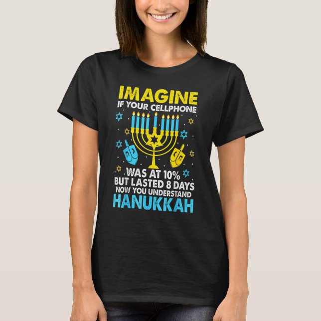 Hanukkah Cellphone Chanukkah T-Shirt (Vorderseite)