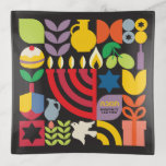 Hanukkah Chanukah Menorah Jüdische Stars Dreidel Dekoschale<br><div class="desc">Hanukkah / Chanukah farbenfrohe moderne geometrische Muster Schmuckstück mit Faux Gold Foil. Menorah, Dreidel, Donuts, Stars & Olivenöl... Sie sind alle hier. Hebräisch & jüdisch Hanukkah Symbole Space, um Ihren personalisierten Text hinzuzufügen. Alles Gute wünscht Hanukkah. Hebräisch sagt "Chanukah". Dieses hochklassige, schöne, aussehen, ist ein großartiges Geschenk, um Freunden, Familie...</div>