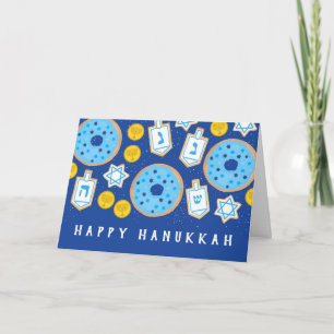 Hanukkah Chanukah Süßigkeiten Donuts Kekse Karte