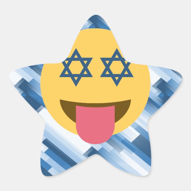 hanukkah chanukkah emoji  Stern-Aufkleber (Vorderseite)