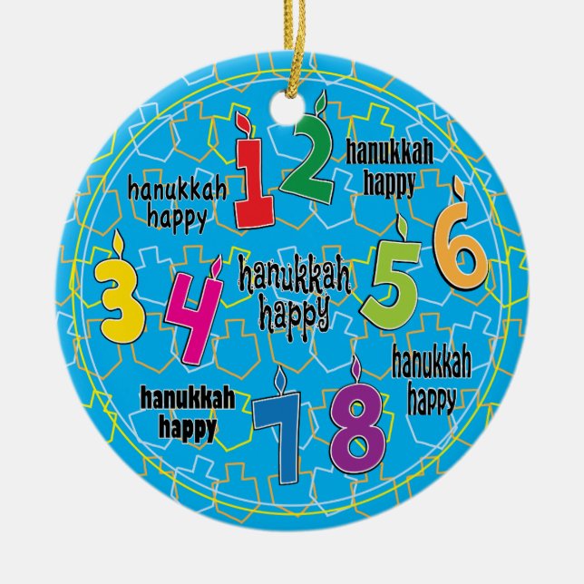 Hanukkah Circle Ornament (Vorne)