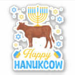 Hanukkah Cow Orah Dreidel Jewish Chanukah Decorati Aufkleber<br><div class="desc">Hanukkah Kuh Orah Dreidel jüdische Chanukah Dekorationen. Perfektes Design für Menschen, die Hähnchen und Stalltiere und Landwirtschaft Liebe. Nimm dieses Design als Geburtstagsgeschenk für deinen Großvater, deine Großmutter, deinen Vater, deine Mutter, deine Ehefrau, deinen Ehemann, deine Schwester oder deinen Bruder. Das Design ist auch für Weihnachten, Halbmond, Geburtstag, Erntedank und...</div>